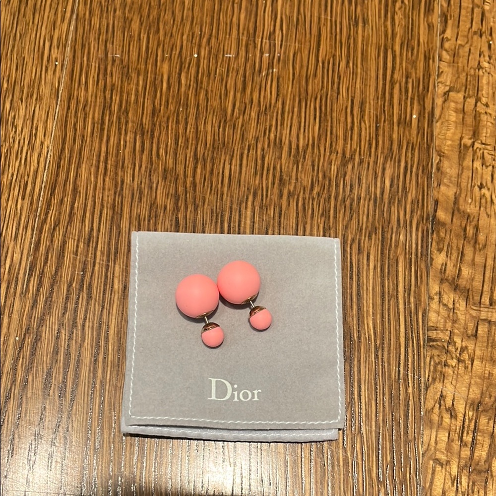 Dior Double-Sided Pink Earrings